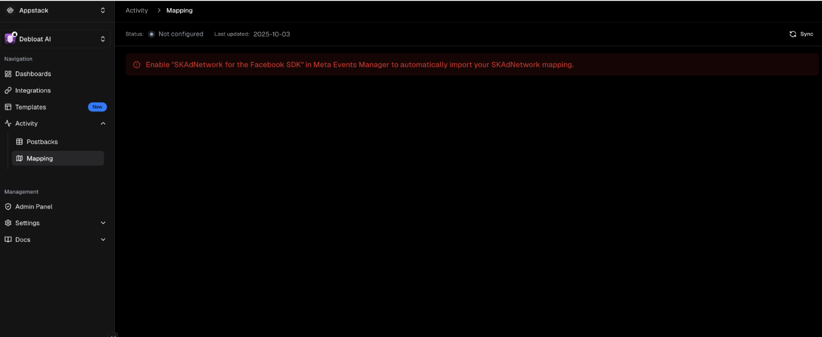 Meta SDK Deactivated
